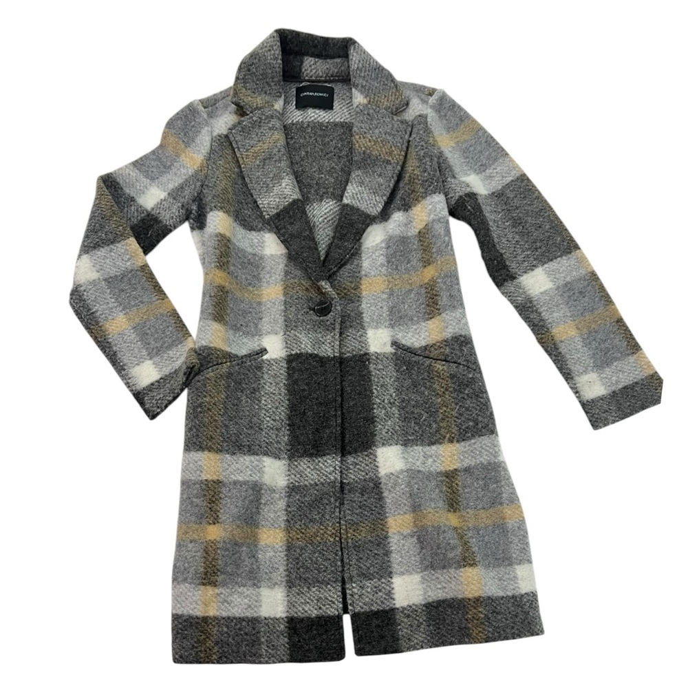 Cynthia Rowley Plaid Wool Top Coat XS